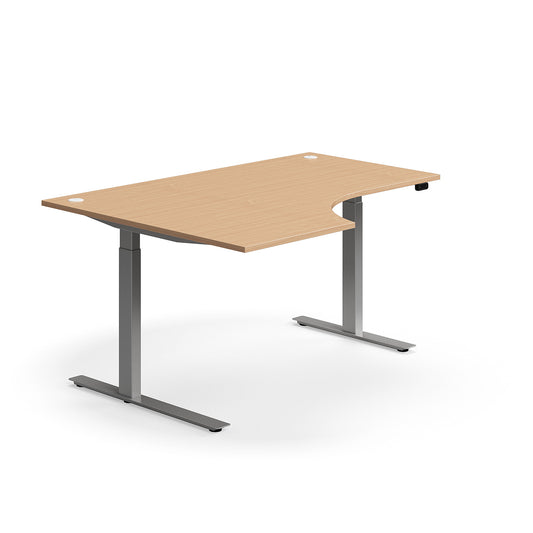 (160x120) AJ Produkter FLEXUS hjørneskrivebord i bøk