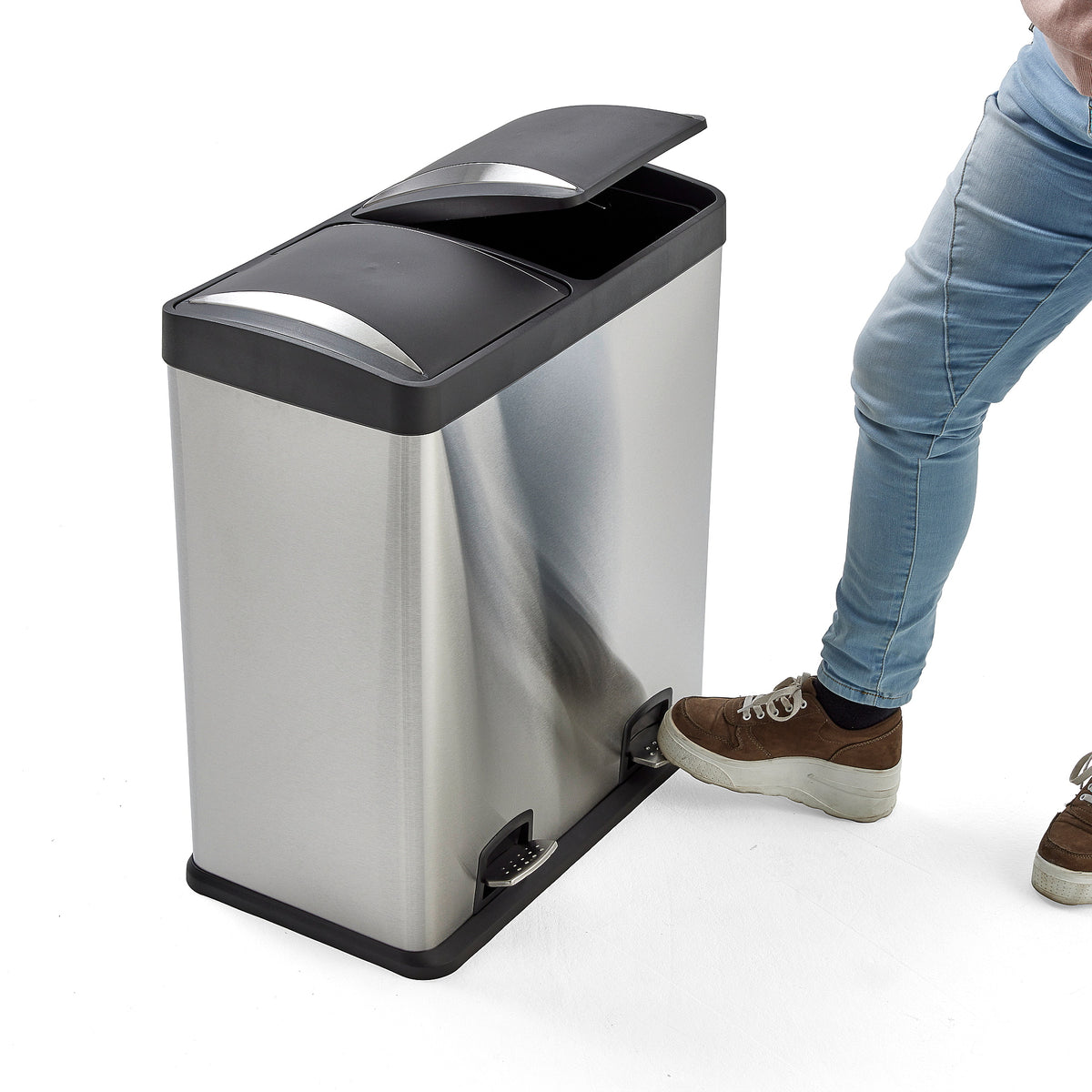 ACADIA pedalbøtte fra AJ Produkter, 2 beholdere med pedal