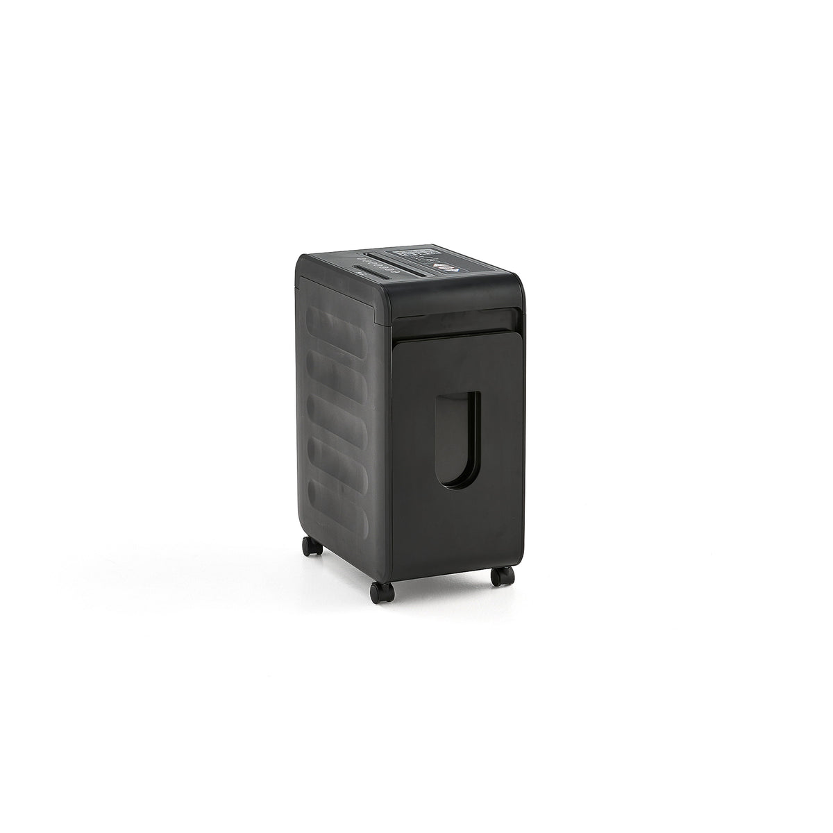 Makuleringsmaskin fra AJ Produkter i svart, 22 l, micro cut, hjul