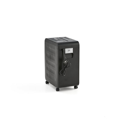Makuleringsmaskin fra AJ Produkter i svart, 22 l, micro cut, hjul