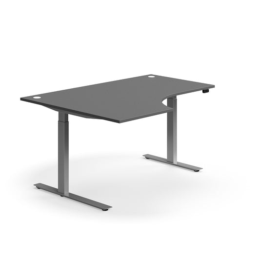 (160x120) AJ Produkter FLEXUS hjørneskrivebord i grå