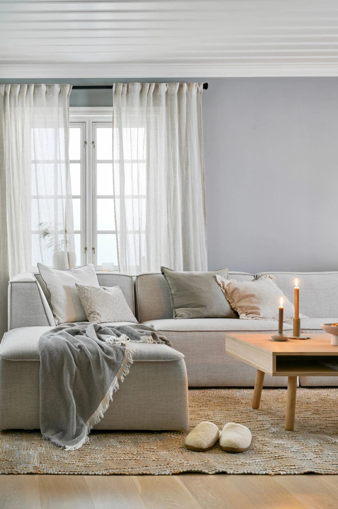 Isa Modulsofa hjørne natur - 90x93x73 cm