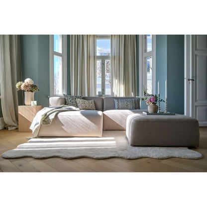 Juno Modul puff 2-seter sofa fra Kid, beige, slitesterkt tekstil