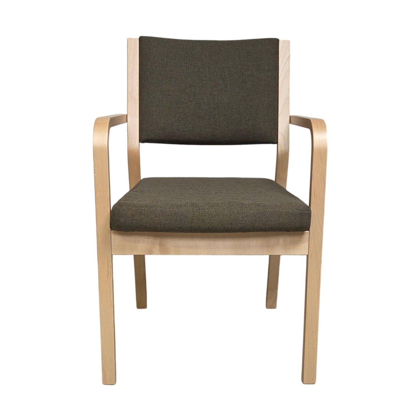 Zeta 3683 spisestol fra VAD, bjørk laminat, grågrønn