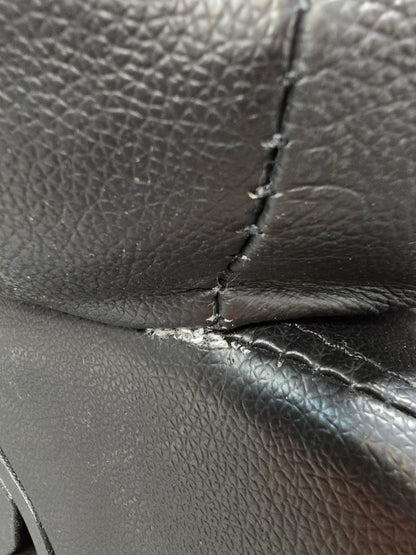 Mora  reclinerstol, sort hud og PVC