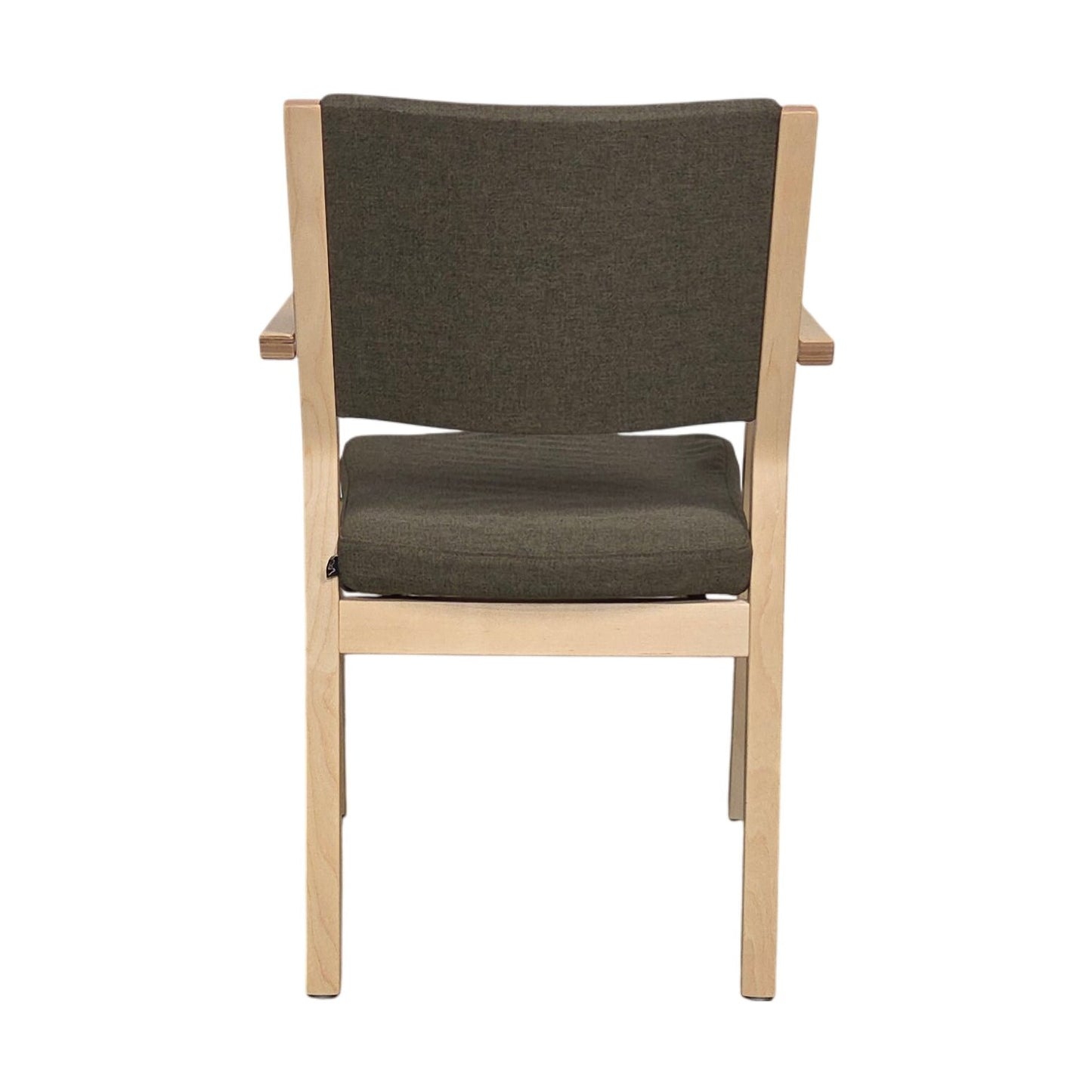 Zeta 3683 spisestol fra VAD, bjørk laminat, grågrønn