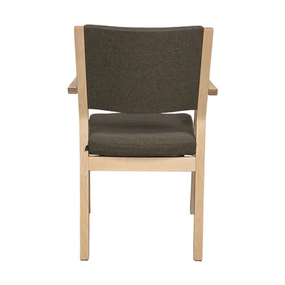 Zeta 3683 spisestol fra VAD, bjørk laminat, grågrønn