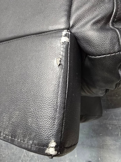 Mora  reclinerstol, sort hud og PVC