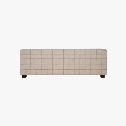 Sengebenk, beige, multifunksjonell, 145x46x47 cm