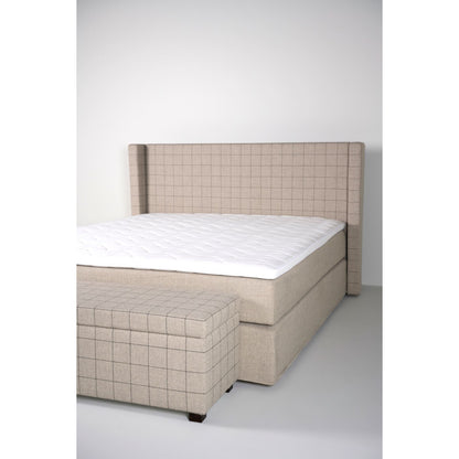 Sengebenk, beige, multifunksjonell, 145x46x47 cm