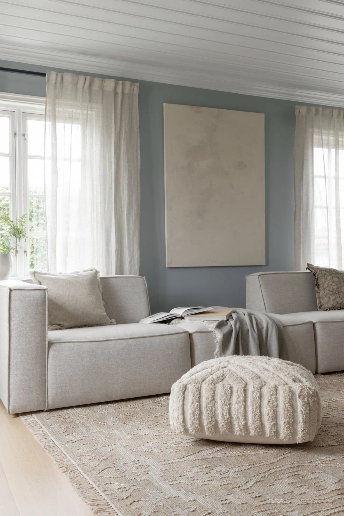 Isa Modulsofa 1,5 seter m/armlene venstre natur - 110x93x73 cm