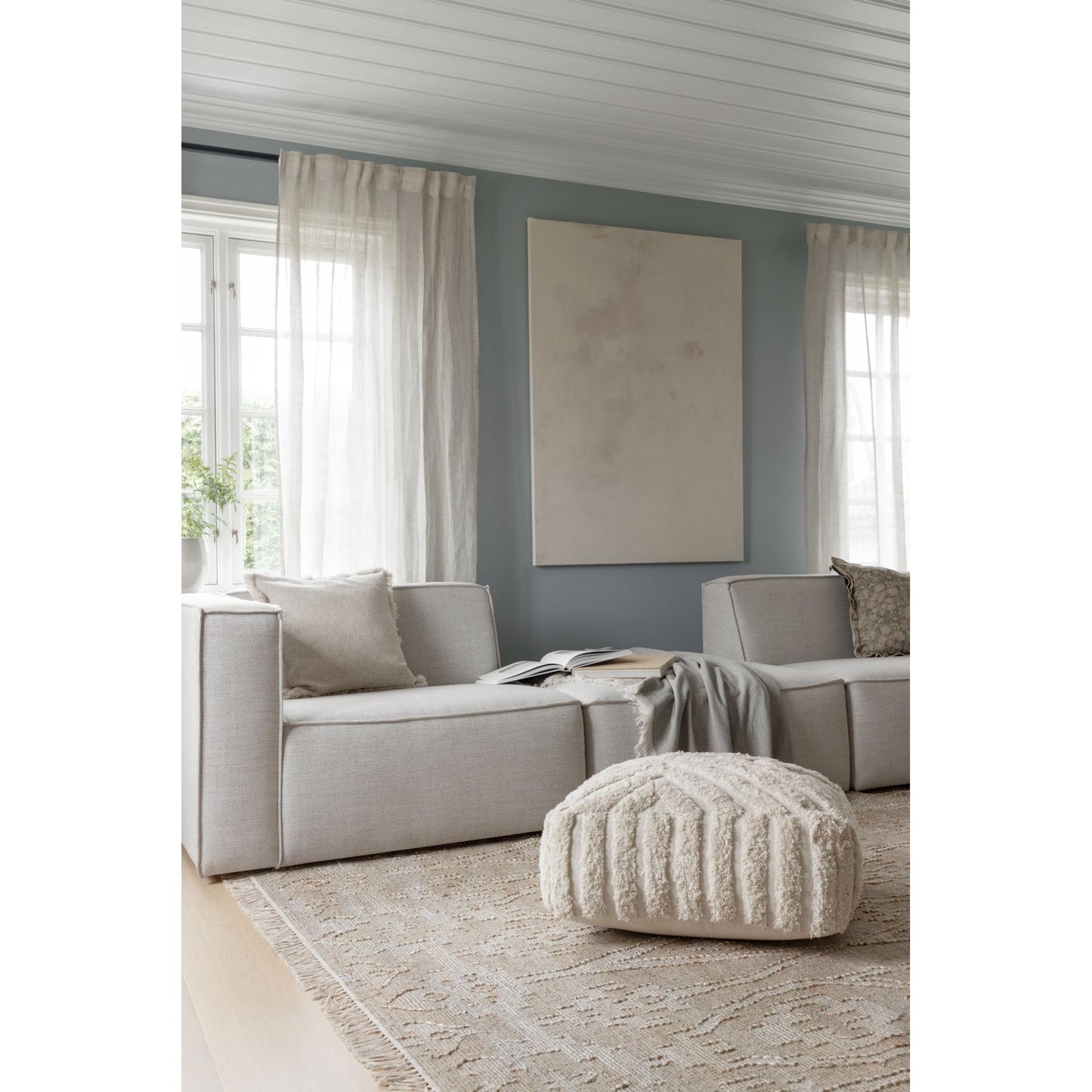 Isa Modulsofa 2-seter fra Kid, natur, slitesterkt tekstil