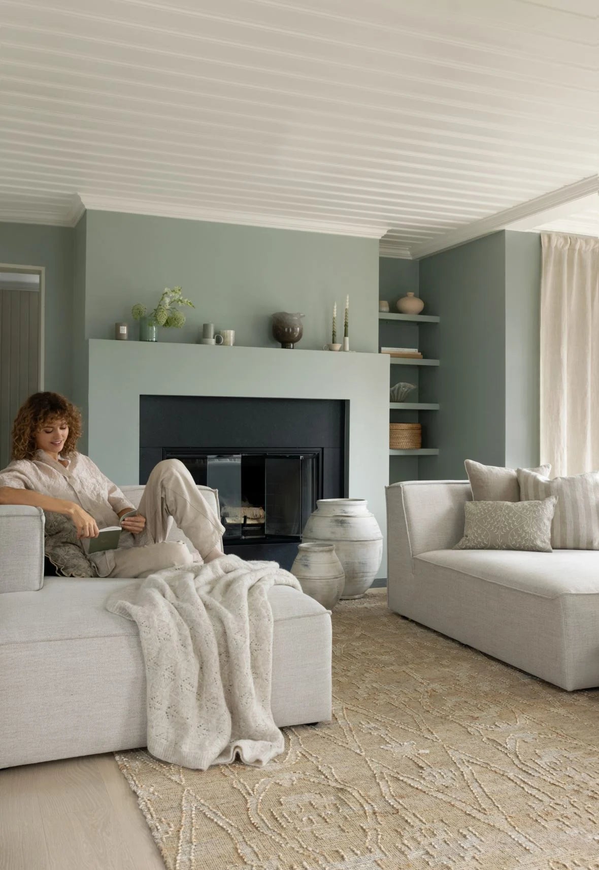 Isa Modulsofa sjeselong venstre natur - 114x154x73 cm