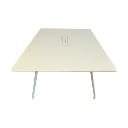 Skandiform Colt møtebord med kabelluke, hvit, 140x140 cm