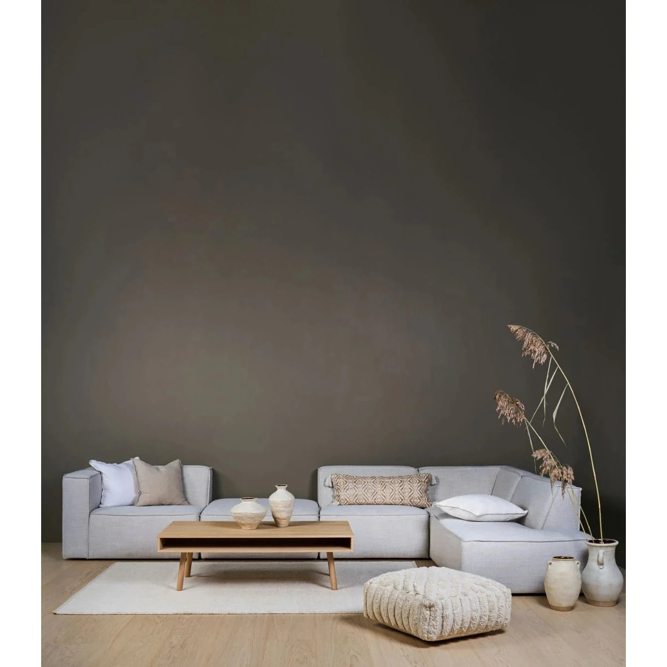 Isa 2-seter sofa fra Kid, natur, modulsofa med armlene venstre