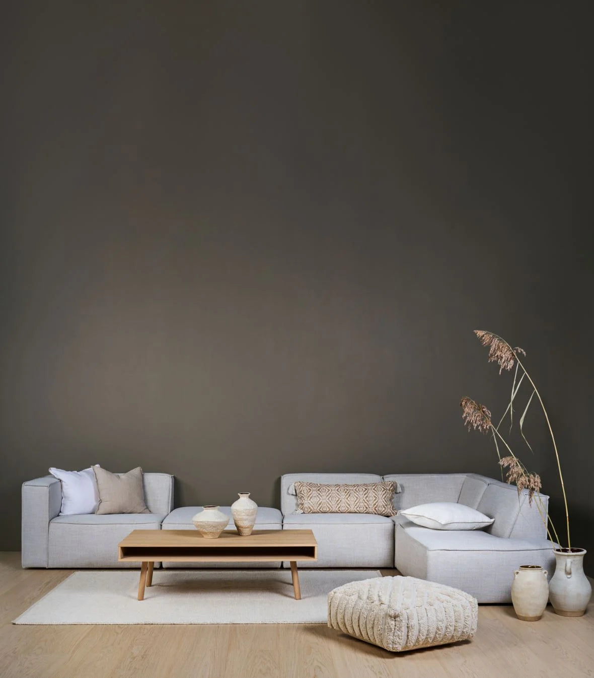 Isa Modulsofa åpen ende høyre natur - 134x93x73 cm