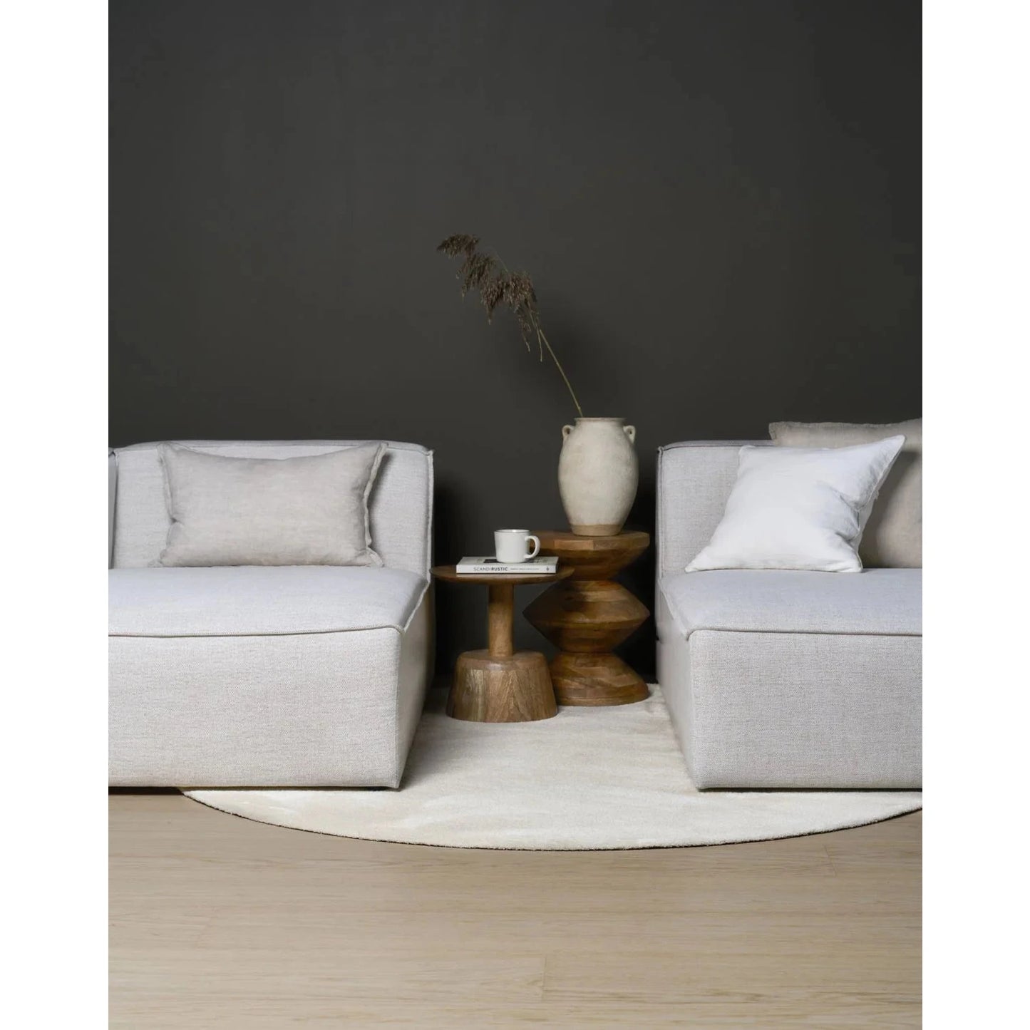 Isa, Forms & Objects, Modulsofa sjeselong venstre natur - 114x154x73 cm