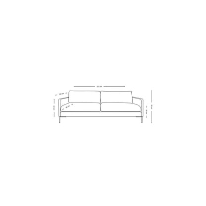 Sofia 3-seter sofa, hvit, fra Kid