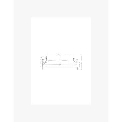 Sofia, Forms & Objects, 3 seter sofa grå - 227x100x83 cm