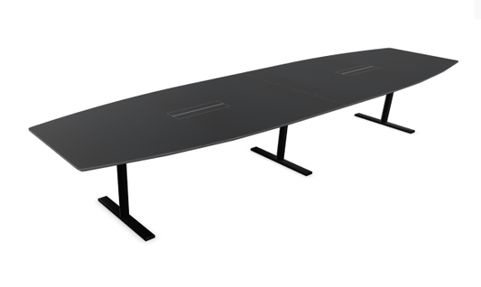 Møtebord fra Svenheim, sort matt Fenix HT-laminat, 440x120 cm