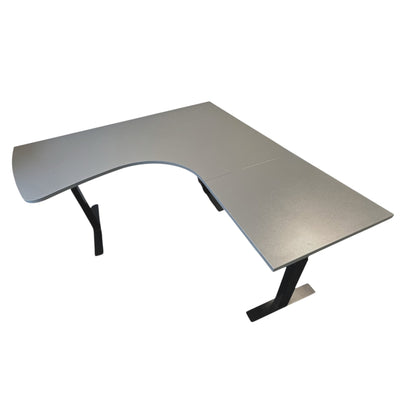 Elektrisk hev/senk skrivebord fra Linak, grå, 180x180 cm